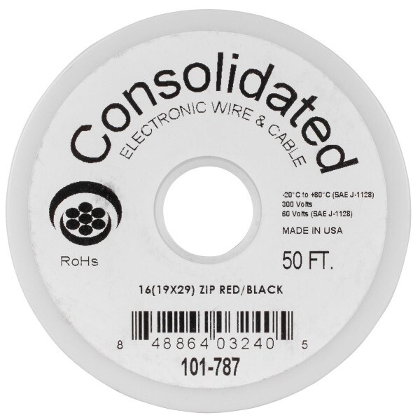 Main product image for Consolidated 50 ft. 16 AWG Power Speaker Wire (Re 101-787